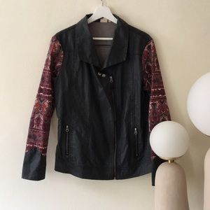 Some Days Lovin Faux Leather Paisley Jacket
